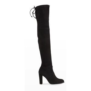 Stuart Weitzman Highland Black Over The Knee Suede Boots Size 9.5/ excellent